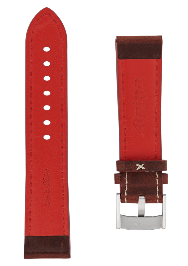 22MM - Brown Calf Leather Strap